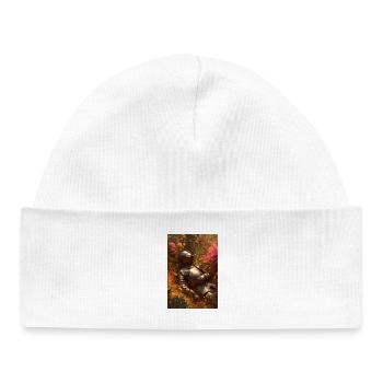 Knight in Floral Garden - Baby Organic Beanie - white - Front
