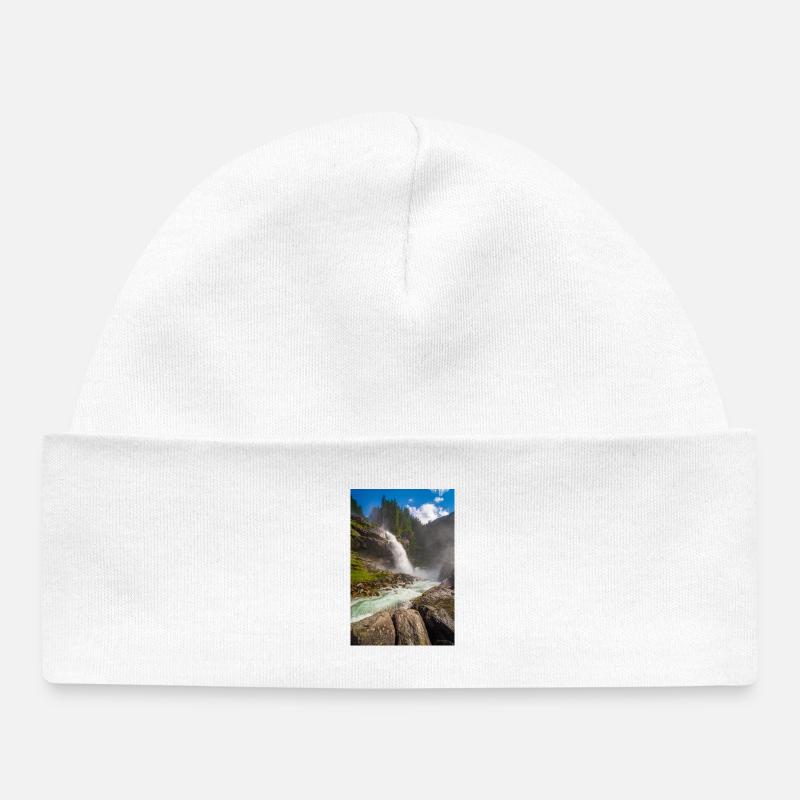 Chutes d’eau de Krimml - Bonnet bébé bio - blanc