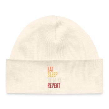 Manger Dormir Être Mike Répète Nom Rétro - Bonnet bébé bio - blanc - Devant