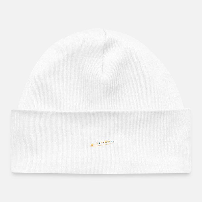 Solar System - Baby Organic Beanie - white