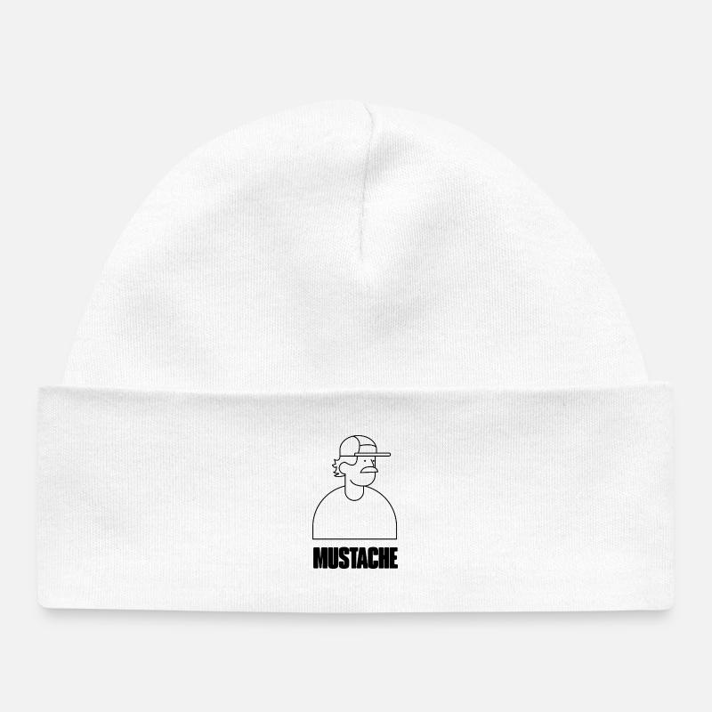 MUSTACHE_Transparent - Bonnet bébé bio - blanc