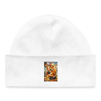 Crazy moment in the cat's kitchen - Baby Organic Beanie - white - Front