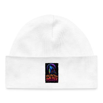 Alpha Wolf Multicolor-Design Folgen Sie Ihrem eigenen Rudel - Baby Organic Mütze - Weiß - Vorne