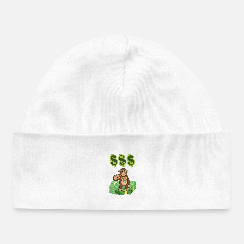 Singe riche - Bonnet bébé bio - blanc