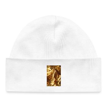Golden Ridge Abstract Mountain - Baby Organic Beanie - white - Front