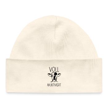 Fully Muhtivated - Baby Organic Beanie - white - Front