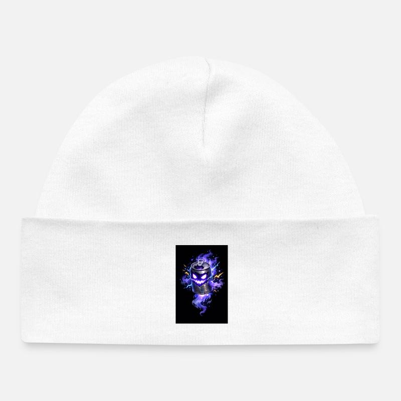 Violette Spukkanone Halloween - Bonnet bébé bio - blanc