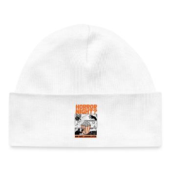 Conception de popcorn pour la Nuit d’Horreur - Bonnet bébé bio - blanc - Devant