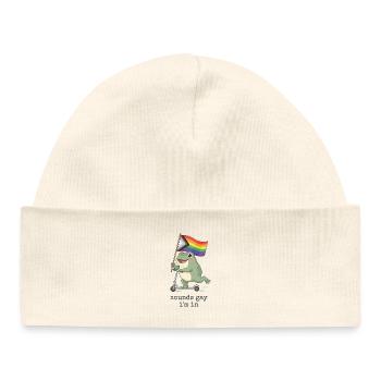 Pride Month LGBTQ – Klingt schwul, ich bin dabei. - Baby Organic Mütze - Weiß - Vorne