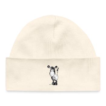 Funny Donkey - Horse - Animal - Baby Organic Beanie - white - Front