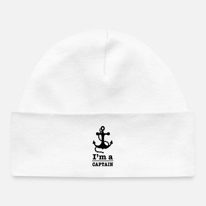 capitaine - Bonnet bébé bio - blanc