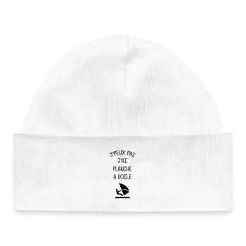 Planche à Voile / Véliplanchiste / Surf / Plage - Bonnet bébé bio - blanc - Devant