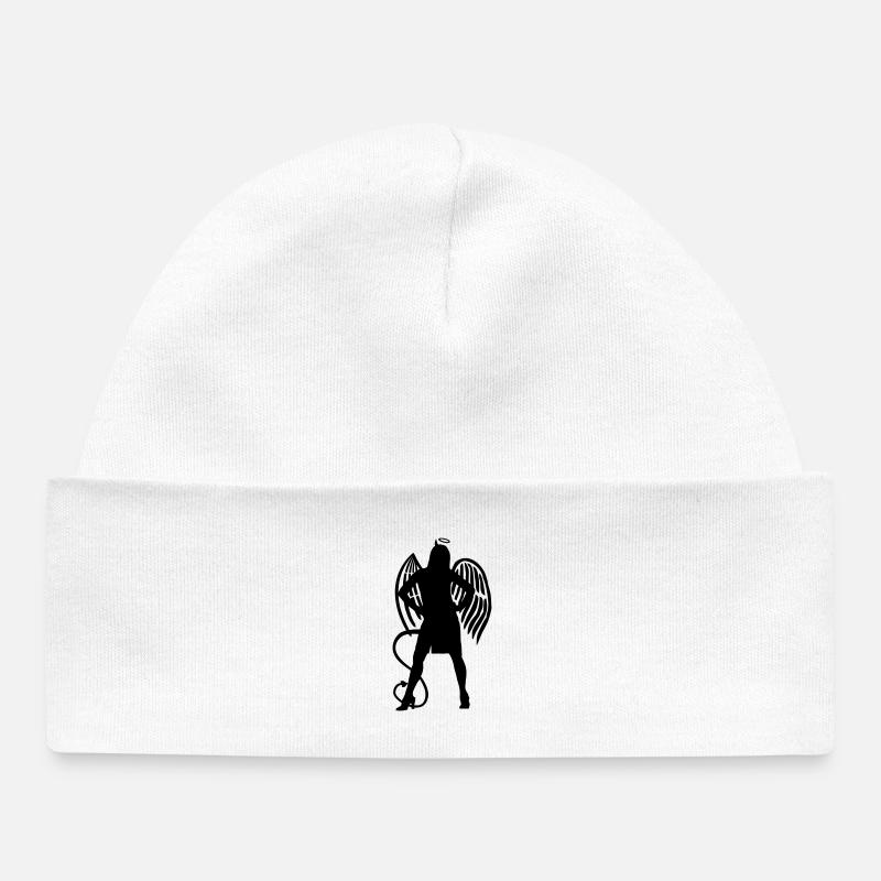 Ange Diable - Bonnet bébé bio - blanc