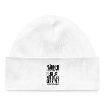 Männer aus der Pfalz (Schwarz) - Baby Organic Mütze - Weiß - Vorne