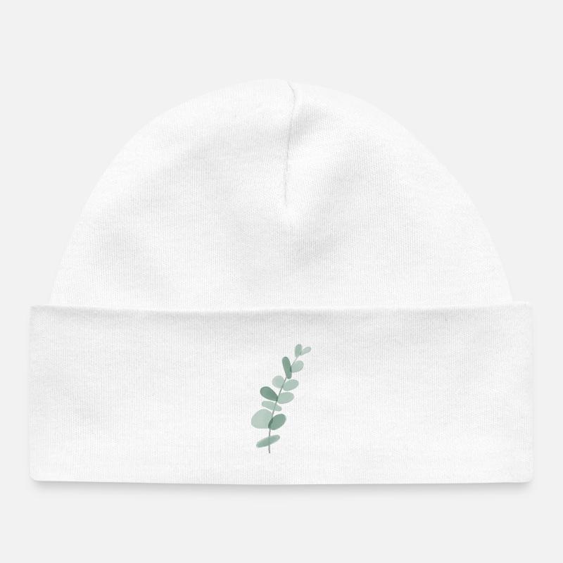 Eucalyptus - Bonnet bébé bio - blanc