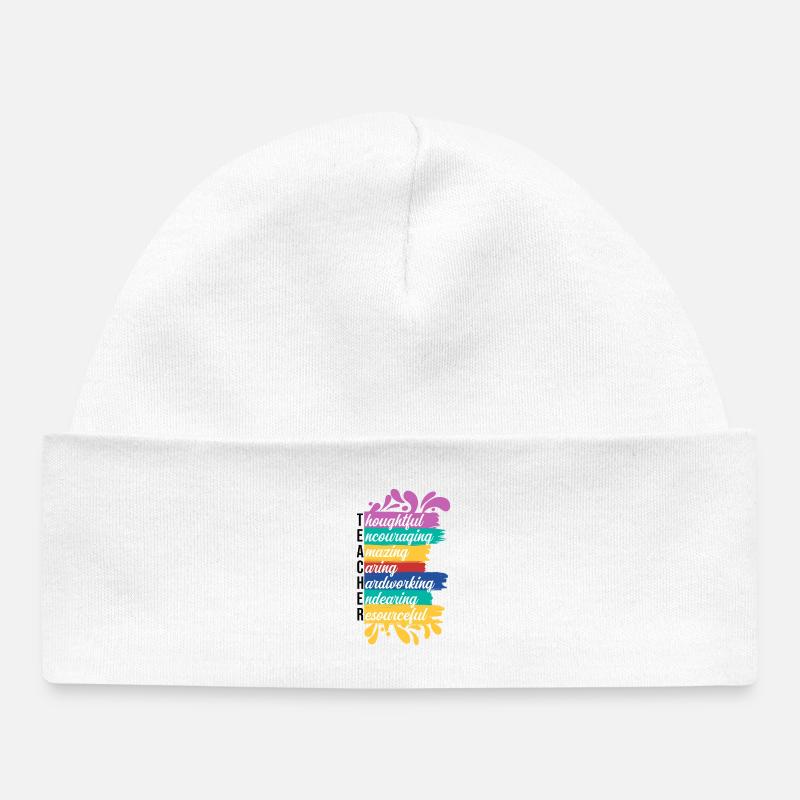 Enseignant étant - Bonnet bébé bio - blanc