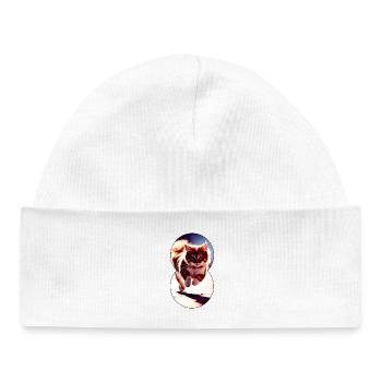 Running cat 8 - Baby Organic Beanie - white - Front