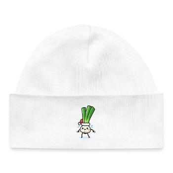 St. Nicholas Cute Spring Onion - Baby Organic Beanie - white - Front