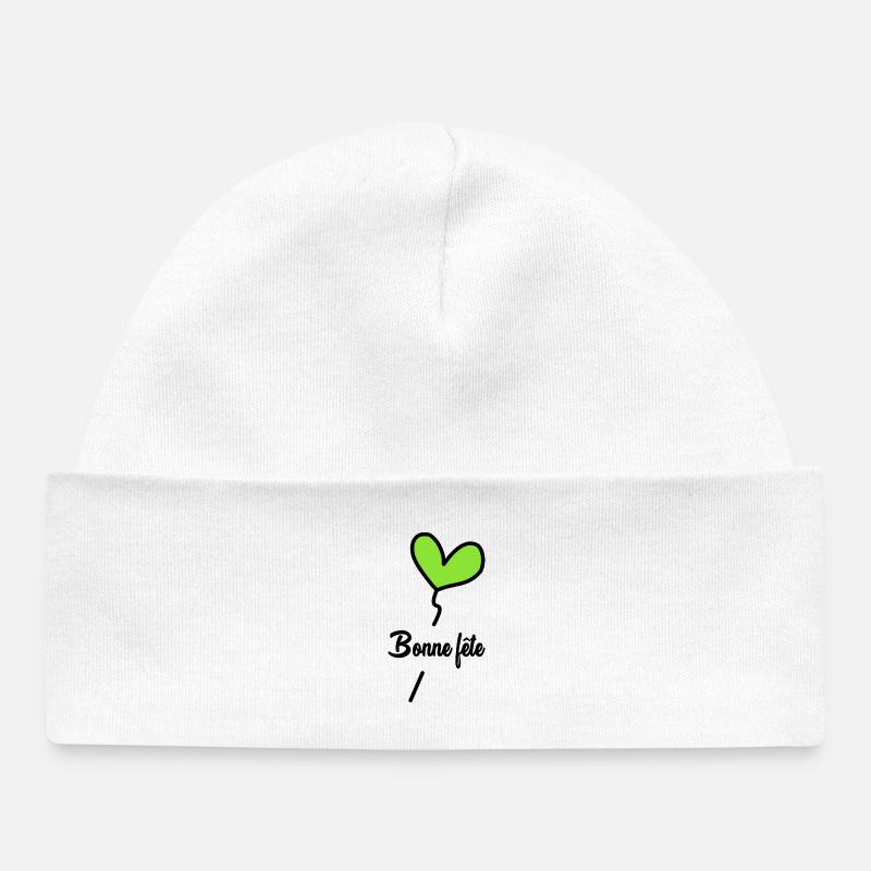 BONNE FÊTE - Bonnet bébé bio - blanc