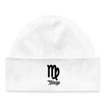 Signe du zodiaque Vierge - Bonnet bébé bio - blanc - Devant