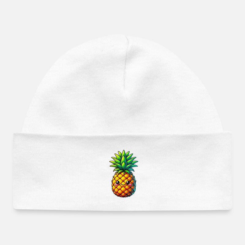 Ananas - Bonnet bébé bio - blanc