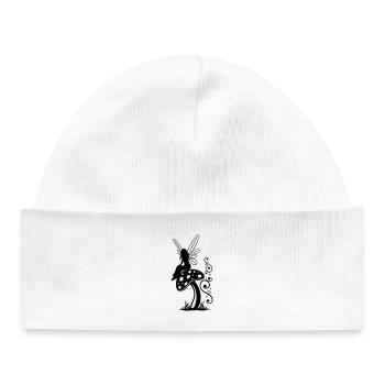 Fairy Mushroom Elven Motif Fantasy - Baby Organic Beanie - white - Front