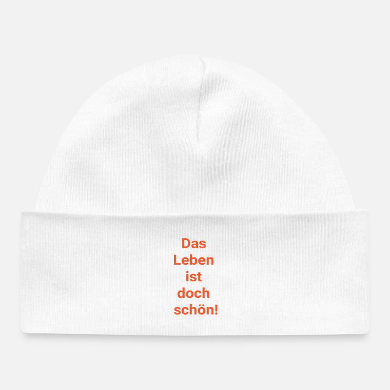 La vie est belle ! - Bonnet bébé bio - blanc