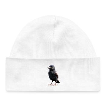Rabe Krähe Vogel Rabenkrähe Dohle Schwarze Raben - Baby Organic Mütze - Weiß - Vorne