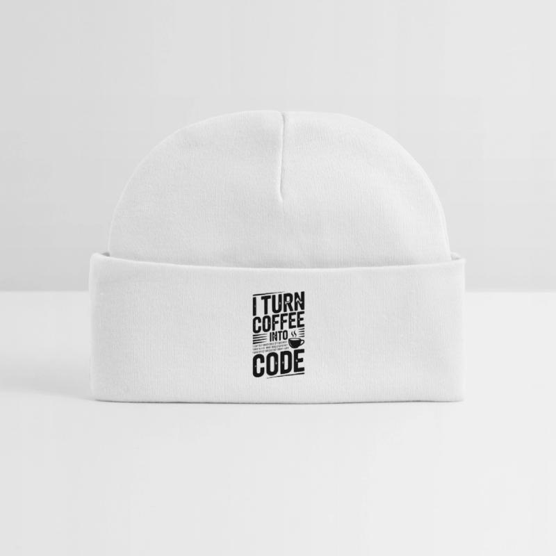 I Turn Coffee Into Code Baby Organic Beanie