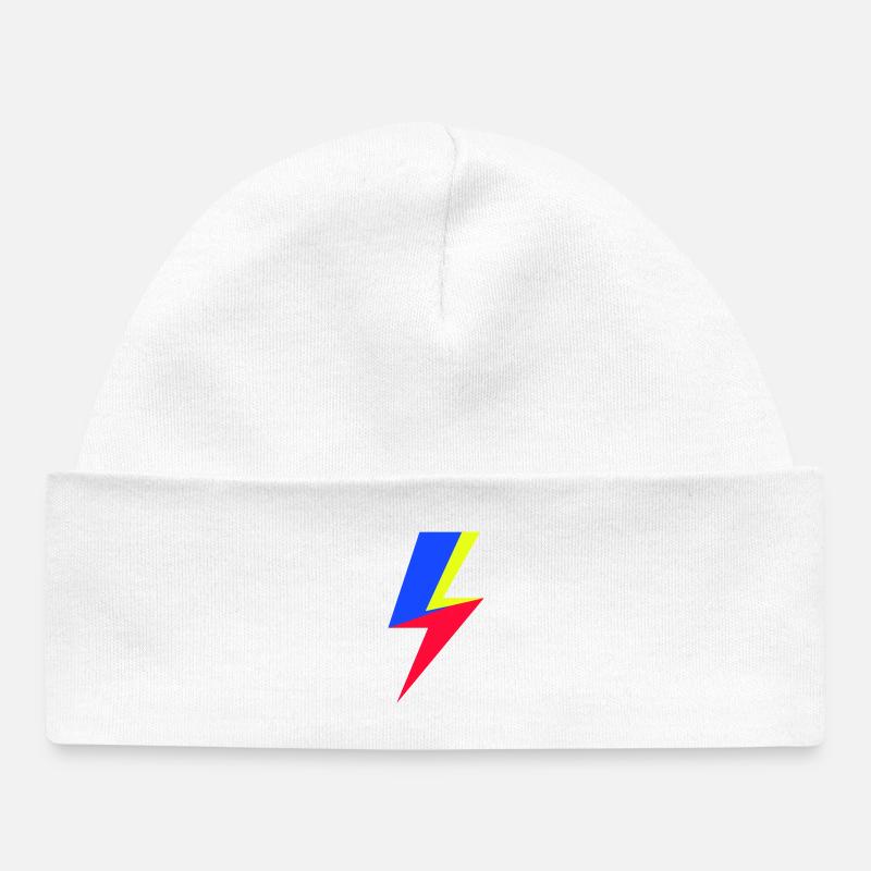 Poutre tricolore - Bonnet bébé bio - blanc