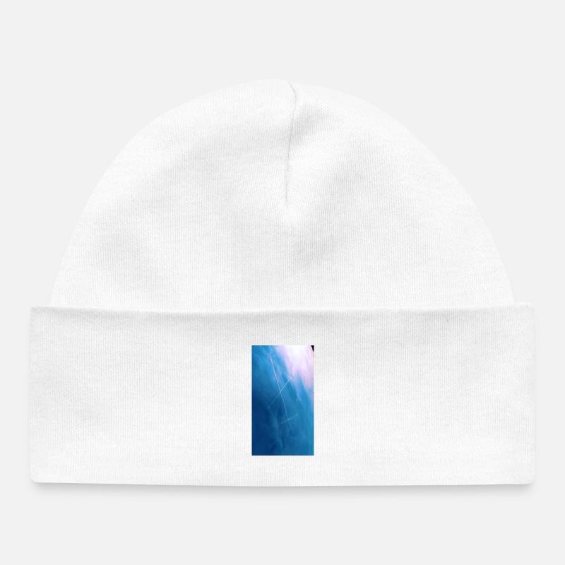 Croix de traînées dans le ciel - Bonnet bébé bio - blanc
