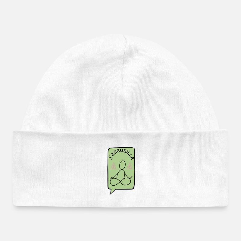 J'acceuille - Bonnet bébé bio - blanc
