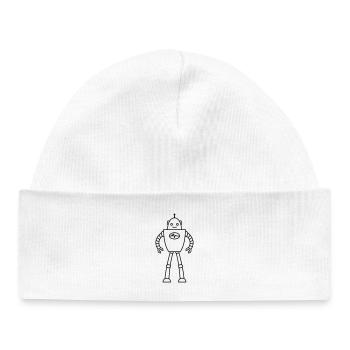 Robots du futur – Chemise de nerd de science-fiction IA - Bonnet bébé bio - blanc - Devant