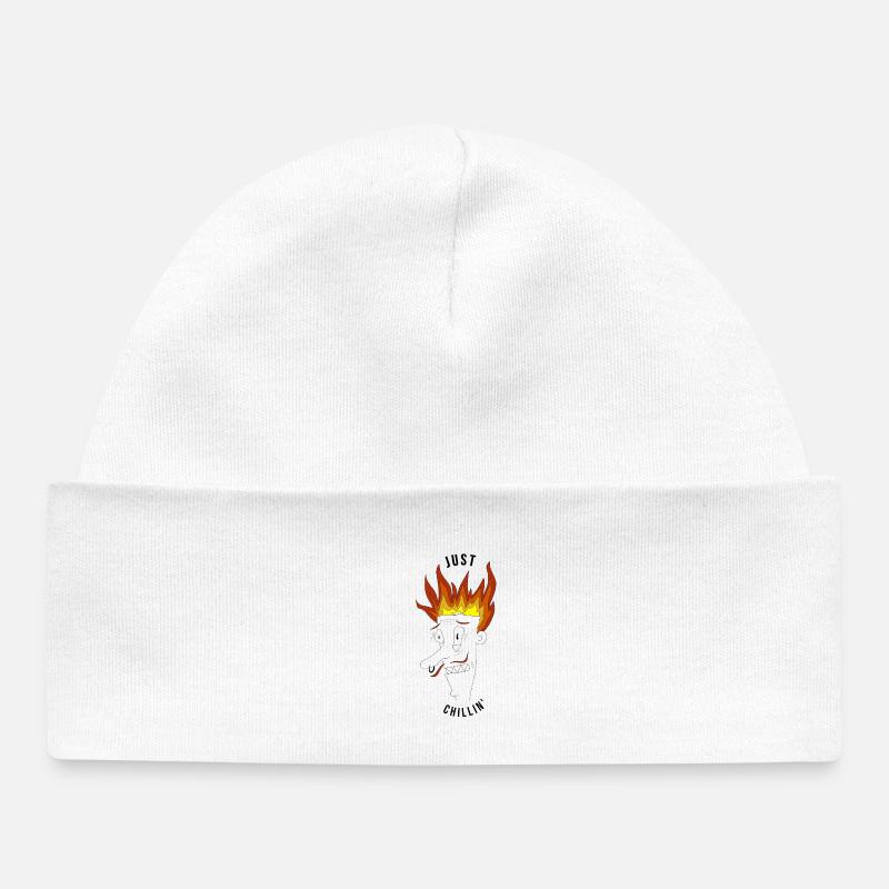 Juste relax, mec - ironique - Bonnet bébé bio - blanc