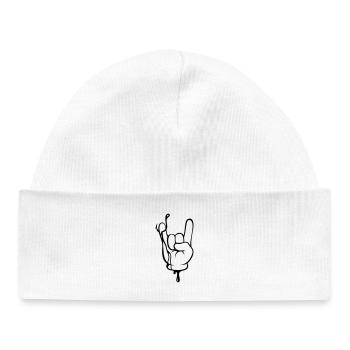 Keep on Rocking on the Water – The Fishing Shirt! - Baby Organic Beanie - white - Front