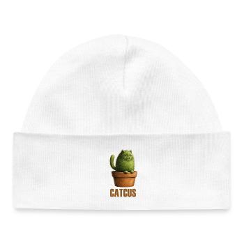 Catcus – Prickly Cat Cactus Love - Baby Organic Beanie - white - Front