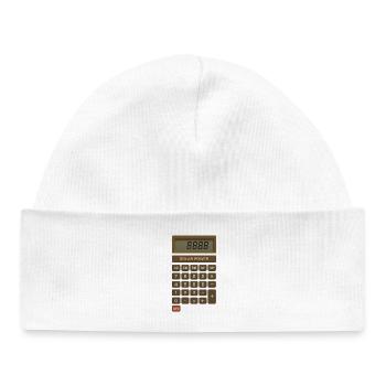 Solar Power Calculator Retro - Baby Organic Beanie - white - Front