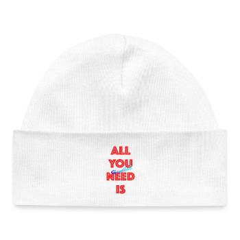 All You Need Is Handball (Rot) - Baby Organic Mütze - Weiß - Vorne