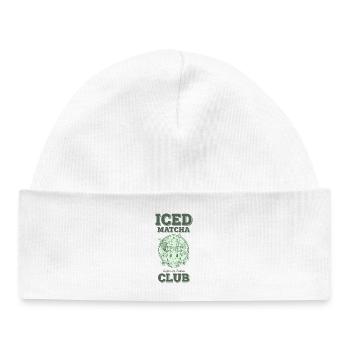 Matcha glacé fabriqué avec un matcha traditionnel - Bonnet bébé bio - blanc - Devant