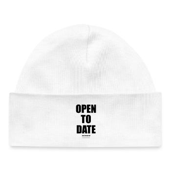 Ouvert aux rendez-vous – Wear Words - Bonnet bébé bio - blanc - Devant