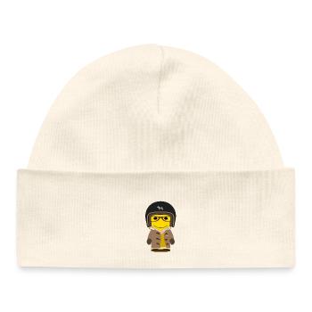 GEEKLEY biker dufflecoat mustard - Baby Organic Beanie - white - Front