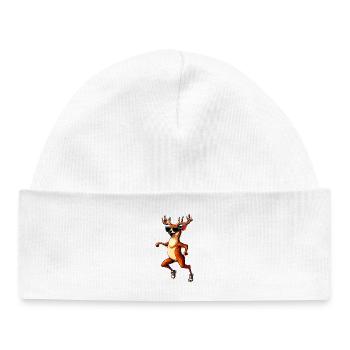 Laughing Deer - Baby Organic Beanie - white - Front