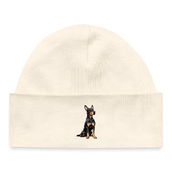 Doberman - Bonnet bébé bio - blanc - Devant