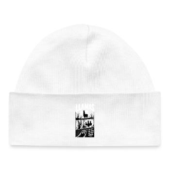 Llamas They Spit They Judge Horror - Baby Organic Beanie - white - Front