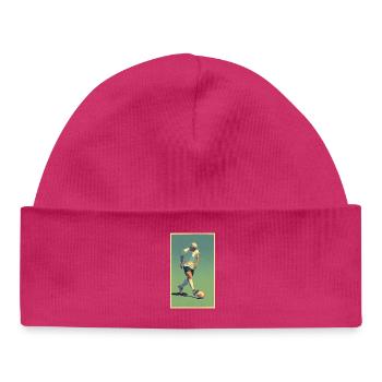 Joueur de football #3 - Bonnet bébé bio - hot pink - Devant