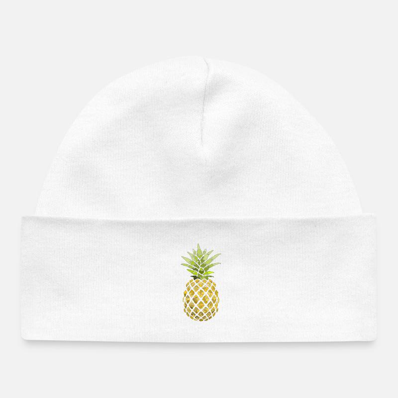 Ananas - Bonnet bébé bio - blanc