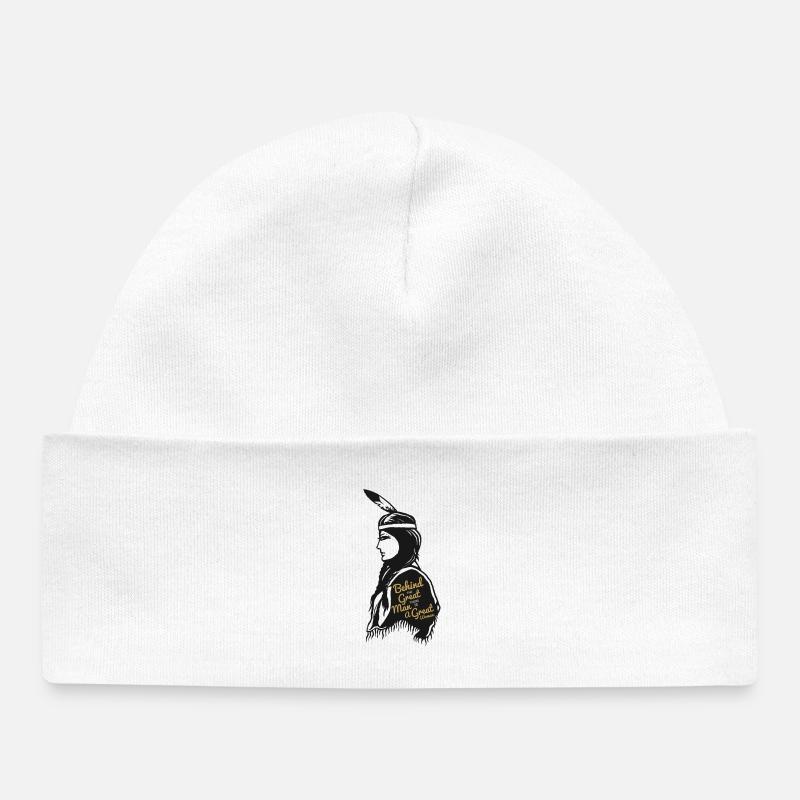 Femme indienne - Bonnet bébé bio - blanc