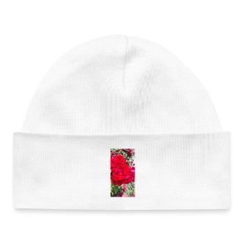 Red Rose - Baby Organic Mütze - Weiß - Vorne