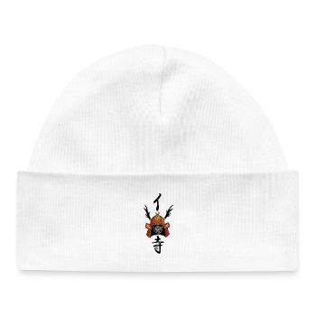Manga Samurai Helmet - Baby Organic Beanie - white - Front