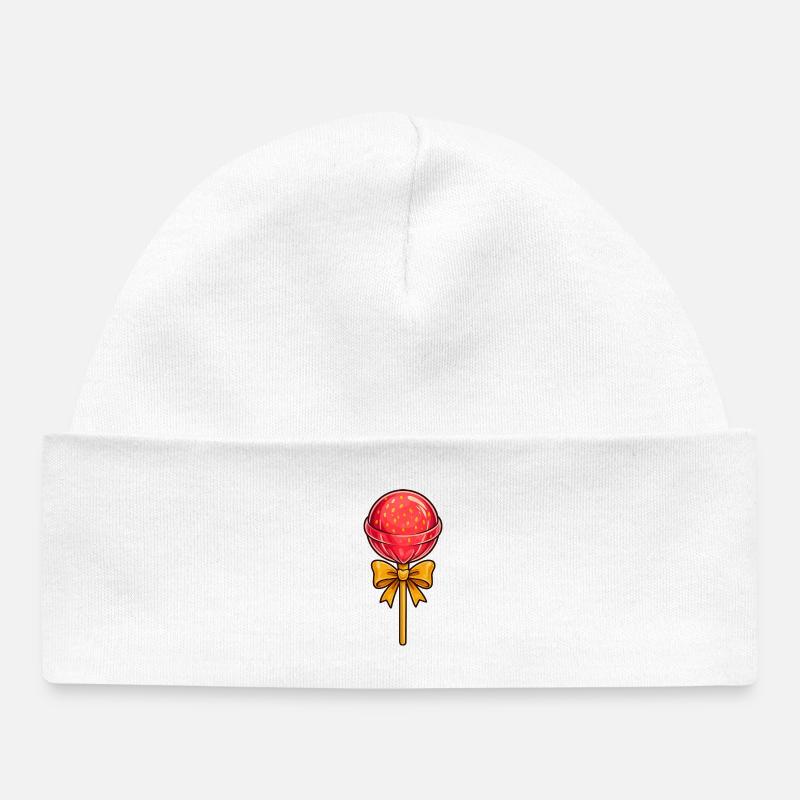 Conception fantaisiste de l’arc de sucette - Bonnet bébé bio - blanc